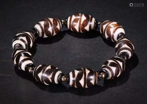 TIBETAN TIGER TEETH PATTERN STRING BRACELET