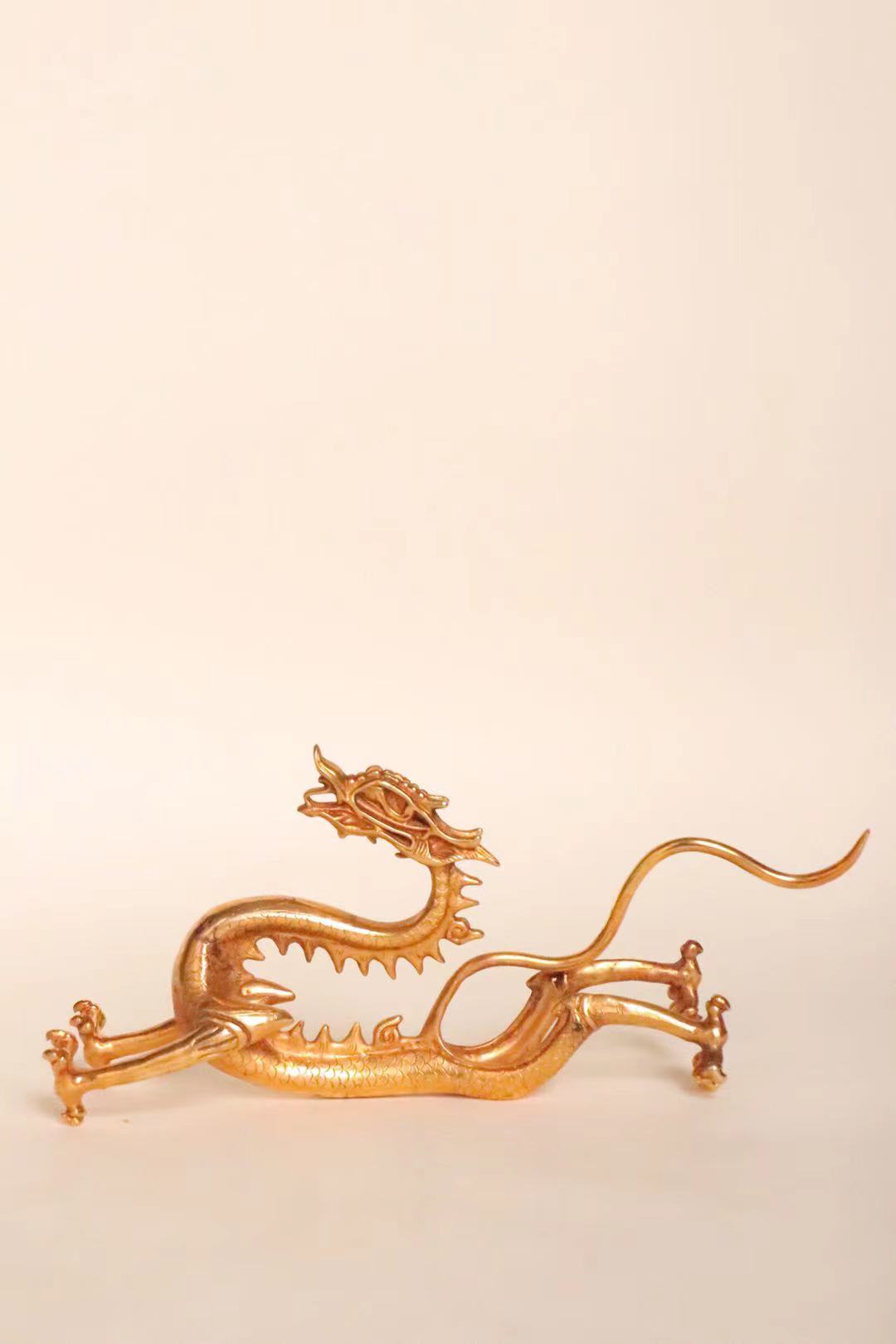 自然光铜鎏金中国龙摆件－【Deal Price Picture】