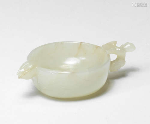 A RARE VERY PALE GREEN JADE 'PHOENIX' WATER DROPPER Ming Dyn...