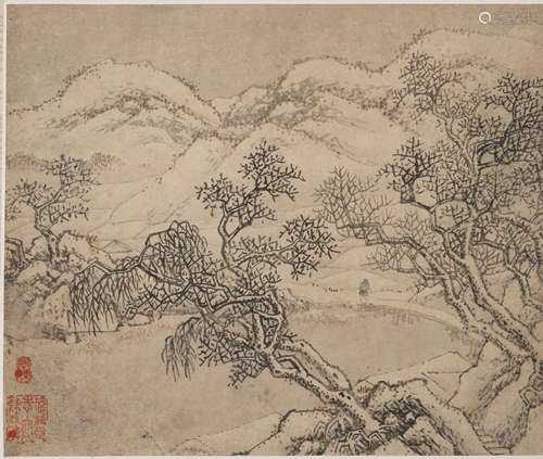 Two sets of paintings Qing Dynasty