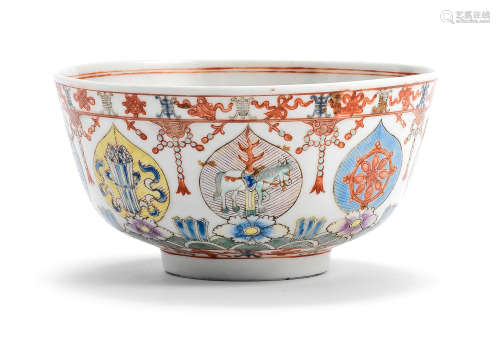 A FAMILLE ROSE 'BARAGON TUMED' BOWL Daoguang, iron-red 'Bara...