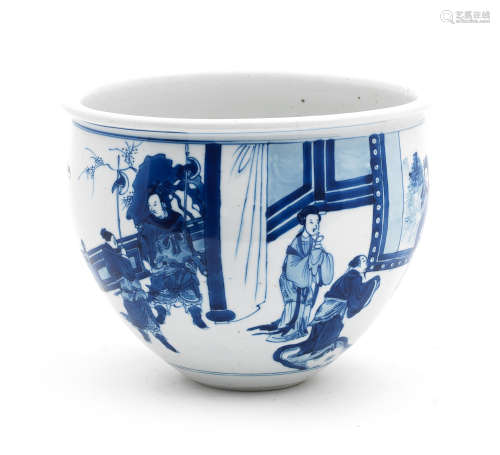 A FINE BLUE AND WHITE JARDINIÈRE Kangxi