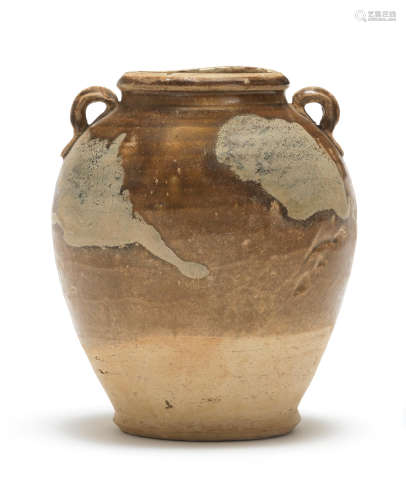 A PHOSPHATIC-SPLASHED BROWN-GLAZED JAR Tang Dynasty