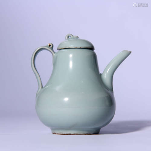 A Celadon-Glazed Porcelain Teapot