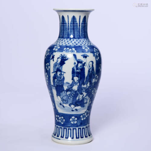 A Blue And White Eight Immortals Meiping Vase