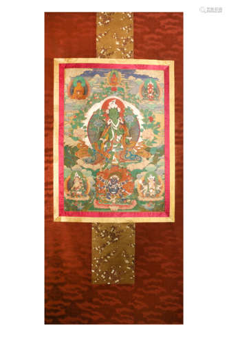 A Fine Thangka Statue Of Medicine Buddha