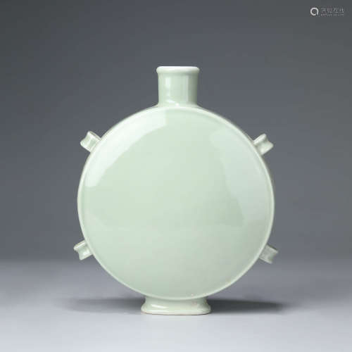 A Celadon-Glazed Handle Moonflask
