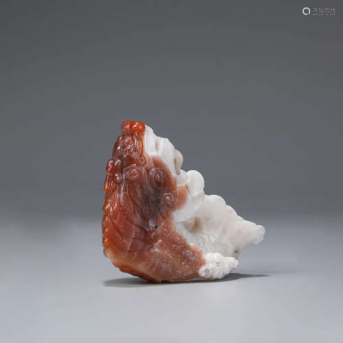 A Carved South Red Agate Fish Ornament