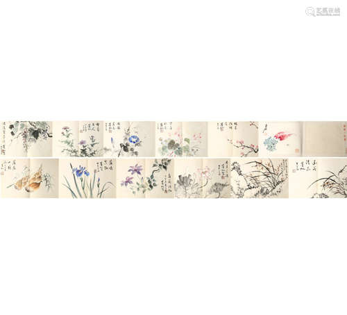 A Chinese Flowers Painting Album, Qi Baishi Mark