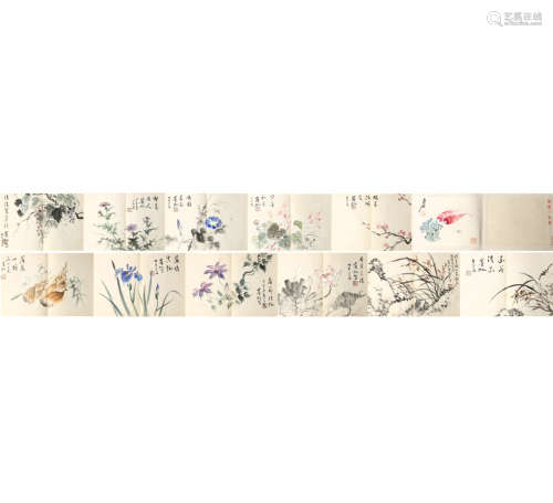 A Chinese Flowers Painting Album, Qi Baishi Mark