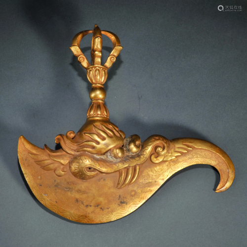 Bronze Gilt Blade Tibetan Style