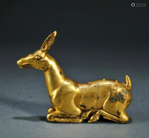 Bronze Gilt Deer