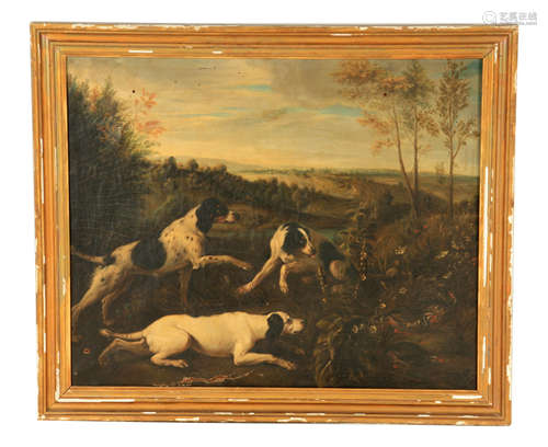 AFTER GEORGE STUBBS AN EARLY 19TH CENTURY OIL ON CANVAS depi...