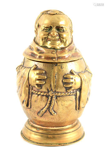 A 19TH CENTURY NOVELTY CIGARETTE DISPENSER FORMED AS A MONK ...