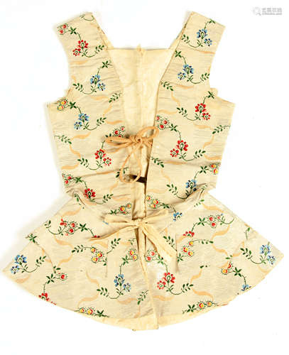 A FINE 18TH/19TH CENTURY WAISTCOAT finely decorated with sil...