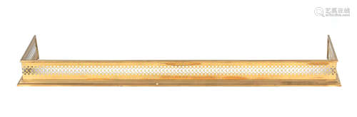 A PIERCED BRASS FENDER 125.5cm overall