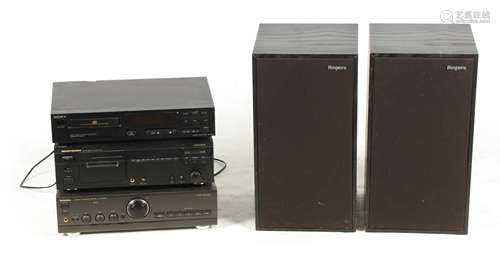 A PAIR OF SPEAKERS BY ROGERS LS6A, A TECHNICS V 620 MARK II ...