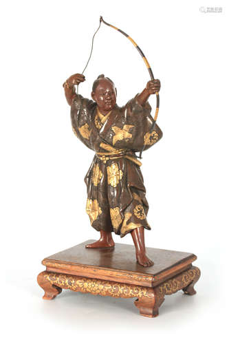 A FINE LATE 19TH CENTURY MEIJI JAPANESE GOLD AND COLOURED BR...