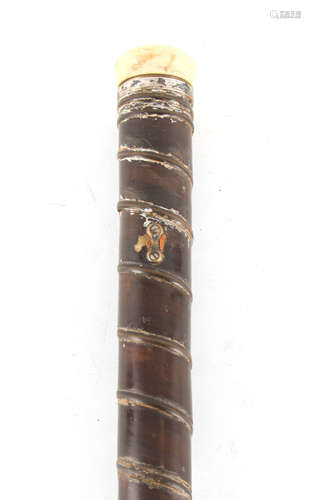 A RARE EARLY 19TH CENTURY GENTLEMAN'S TORTOISESHELL AND IVOR...