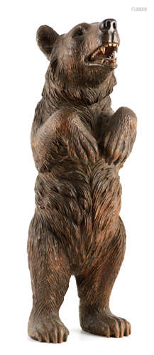 A GOOD QUALITY LATE 19TH CENTURY BLACK FOREST STANDING BEAR ...