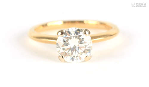 A LADIES 1.5CT SOLITAIRE DIAMOND RING the brilliant-cut ston...