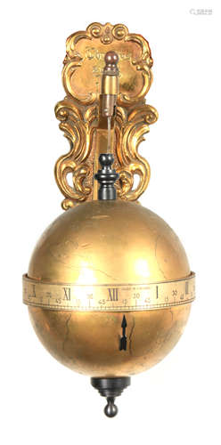 A THWAITES & REED FALLING BALL CLOCK NO. 230 The gilt-brass ...