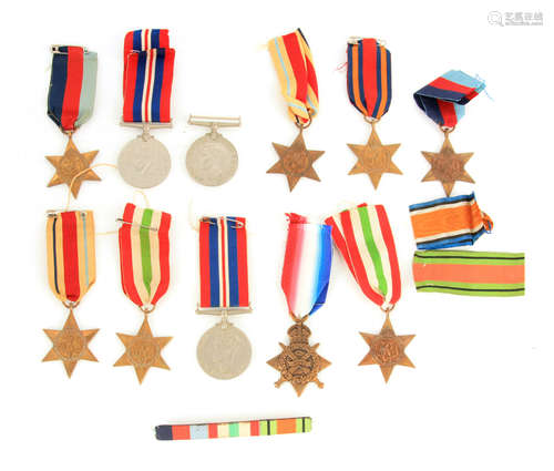 A COLLECTION OF WWII MEDALS together with the original list ...