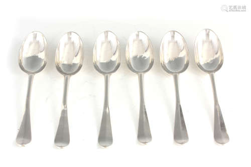 A GOOD SET OF SIX GEORGE III SCOTTISH SILVER TABLESPOONS 21c...