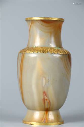 A AGATE DISPLAY BOTTLE