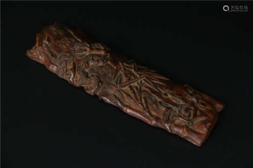 A NARRA CARVED ARMREST