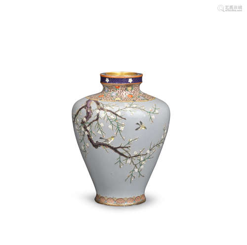 A cloisonné-enamel baluster vase Meiji era (1868-1912), late...