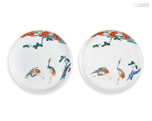 Two Imari Kakiemon style dishes Edo period (1615-1868), 18th...