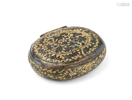 A Sawasa ware oval tobacco box Edo period (1615-1868), late ...