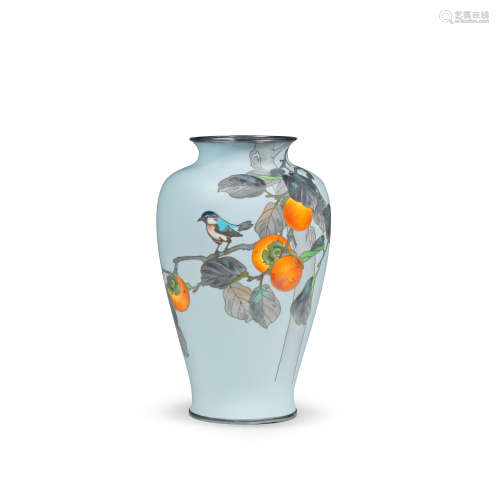 A Cloisonné-enamel moriage baluster vase By the workshop of ...