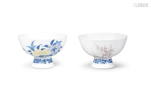 A pair of footed haisen (bowls for rinsing sake cups) By Sei...