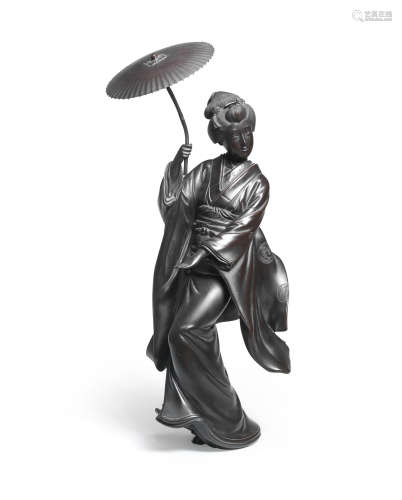 A bronze figure of a dancer By Atsuyoshi for the Maruki comp...