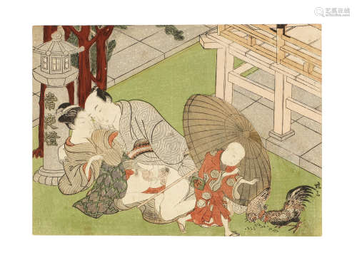 Suzuki Harunobu (1725-1770) and style of Harunobu Edo period...