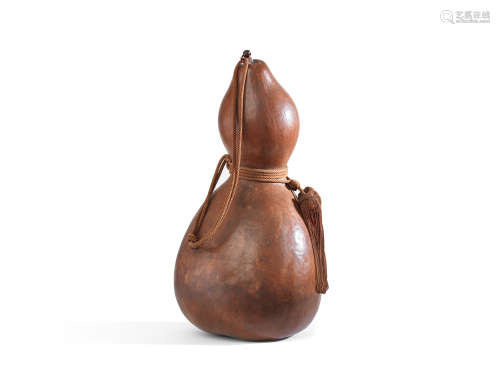 A large sake bottle in the form of a natural gourd Edo perio...