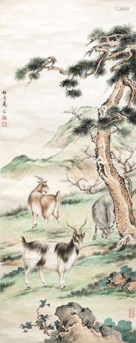 ATTRIBUTED TO MA JIN (1900-1970) Goats