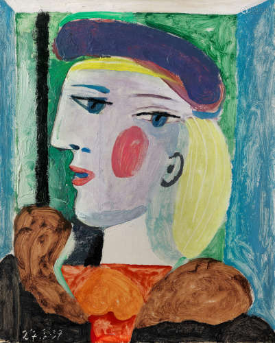 PABLO PICASSO (1881-1973) Femme au béret mauve
