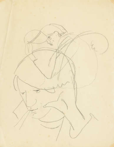 JEAN COCTEAU (1889-1963) Etude pour un portrait de Picasso