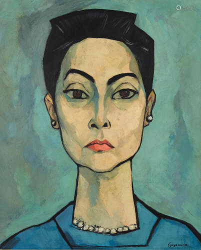 OSWALDO GUAYASAMÍN (1919-1999) Retrato de mujer
