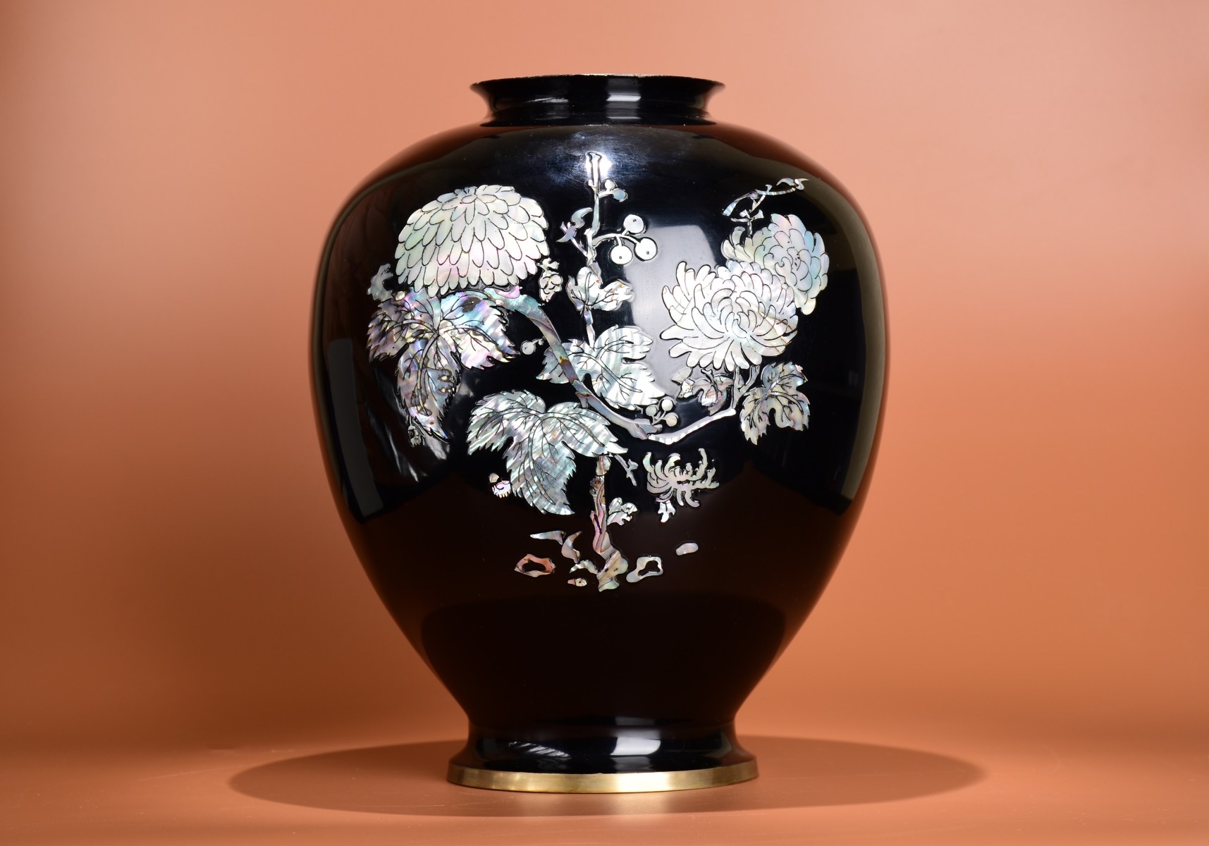 高さ60cm専用です。蔵出し 骨董品 壺 花瓶 螺鈿 - 花瓶・フラワースタンド