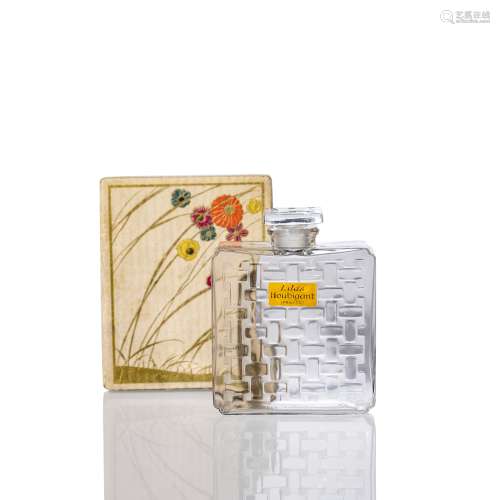 RENÉ LALIQUE (FRENCH 1860-1945) LILAS SCENT BOTTLE, HOUBIGAN...