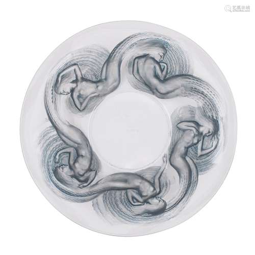 ‡ RENÉ LALIQUE (FRENCH 1860-1945) CALYPSO SHALLOW BOWL, NO. ...