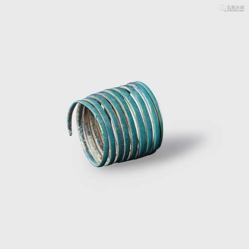 BRONZE AGE COILED RING EUROPE, 1500 - 1200 B.C.