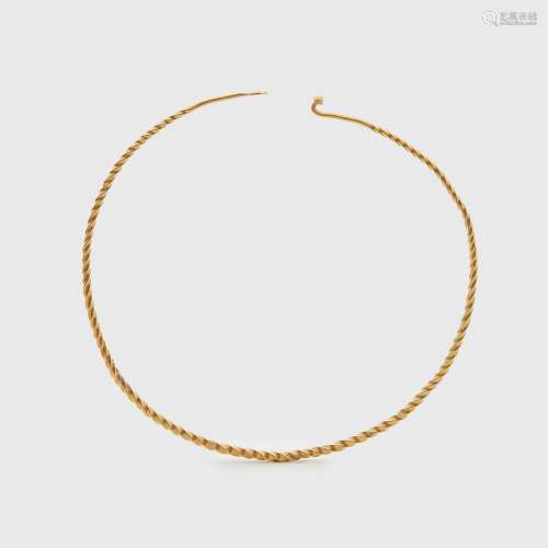 SUPERB ANCIENT CELTIC GOLD TORC WESTERN EUROPE, 3RD - 1ST CE...