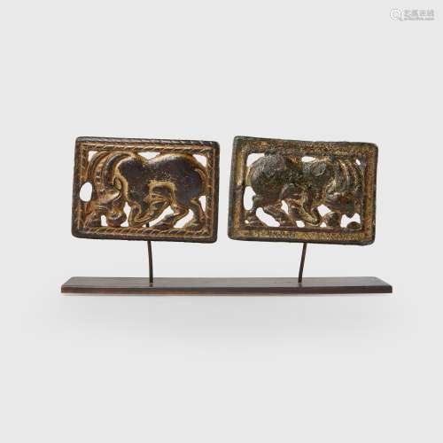 COLLECTION OF ORDOS BRONZE PLAQUES NORTHERN CHINA, 3RD - 2ND...