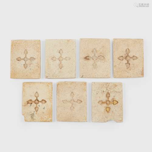 GROUP OF ANCIENT CHINESE GILT TILES CHINA, 1ST MILLENNIUM B....