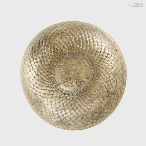 IMPORTANT INSCRIBED SABEAN SILVER-GILT BOWL SOUTHERN ARABIA,...